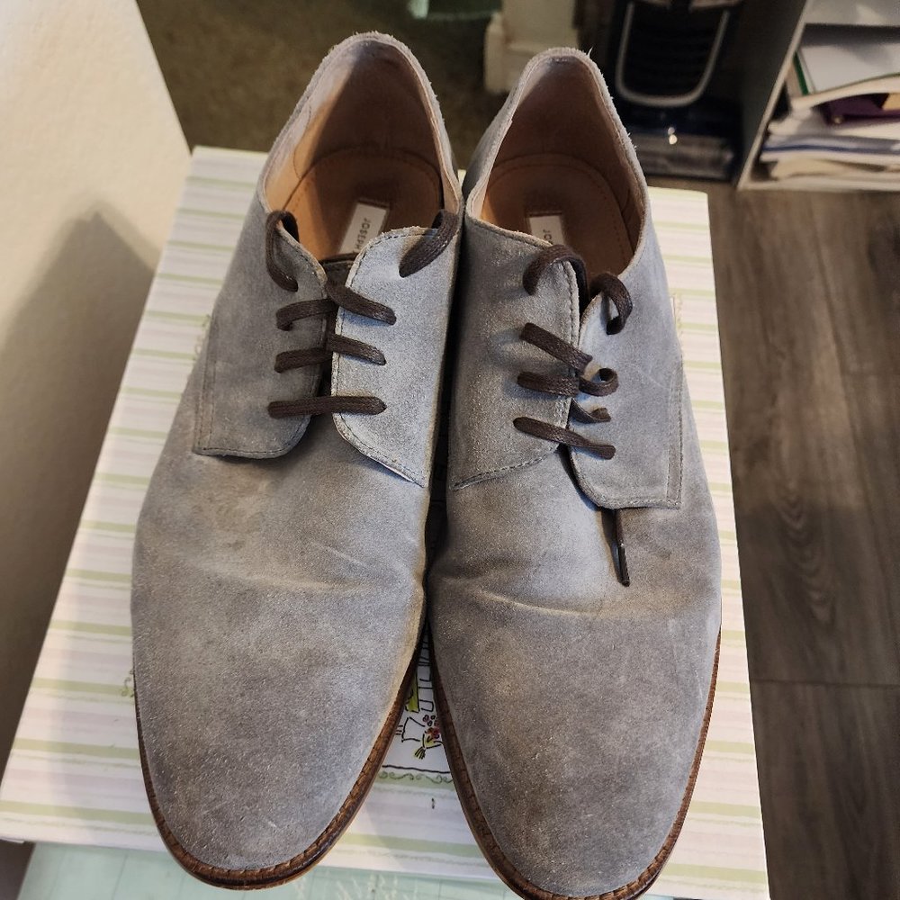 Joseph Abboud Men's Grey Suede Shoes - 10.5
